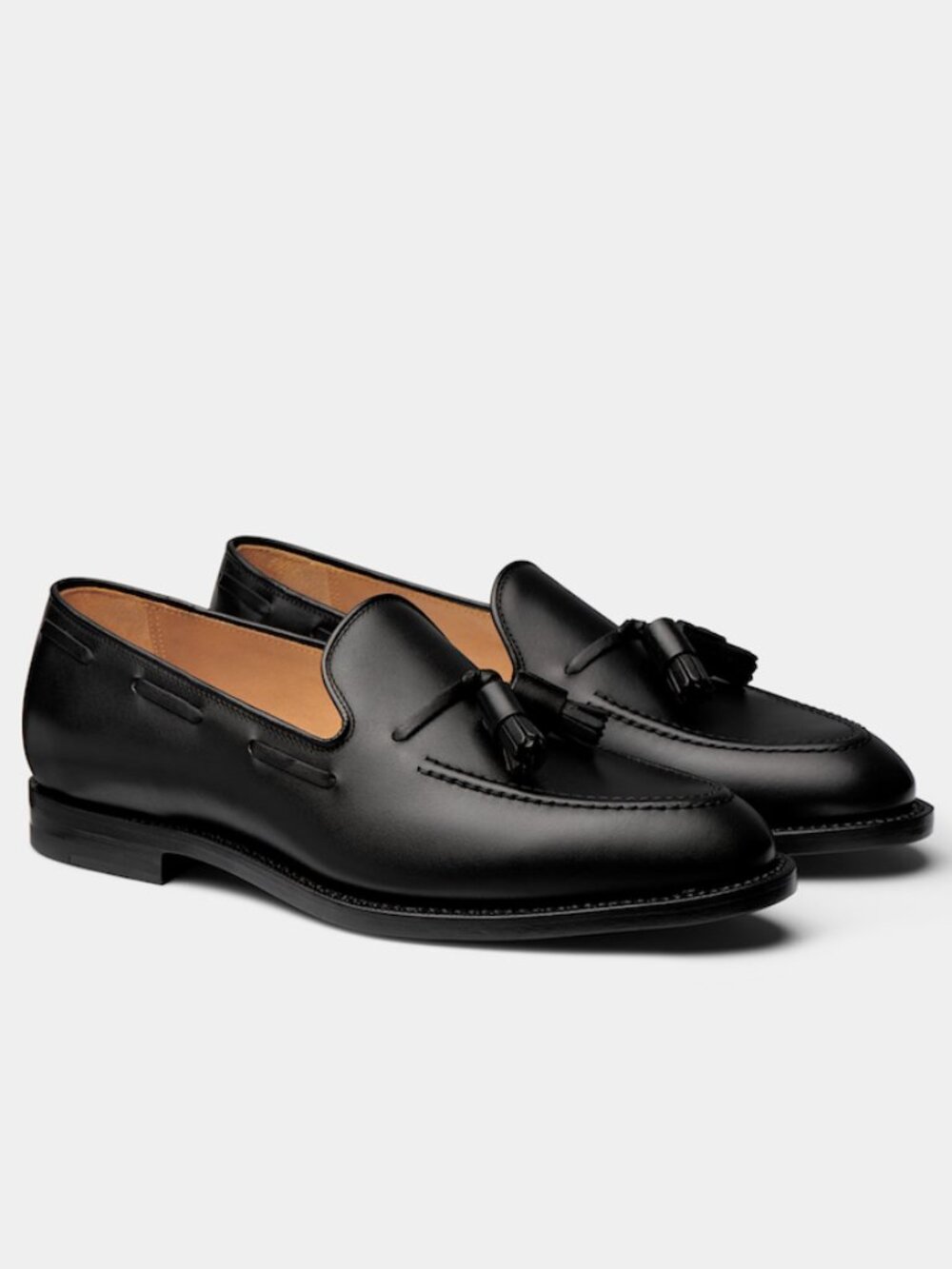 Suitsupply BROWN Leather Tassel Loafers in Size 43